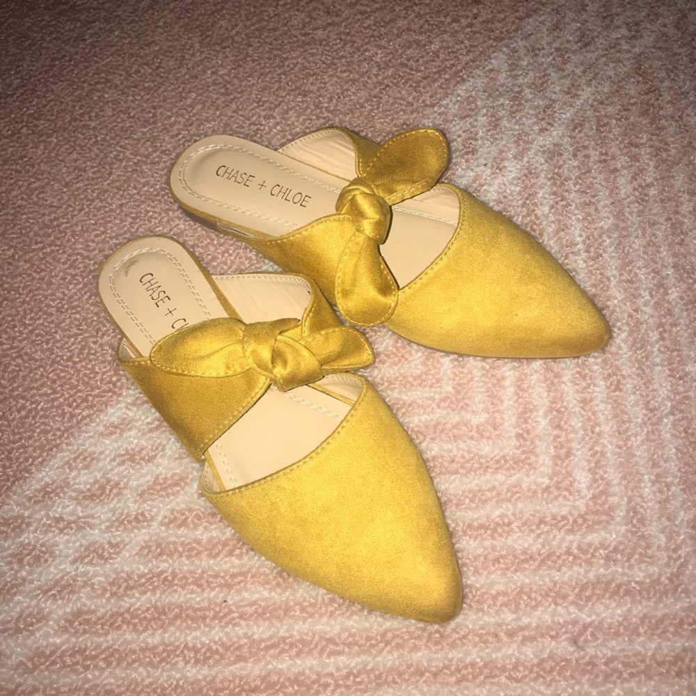 Yellow Bow Mules